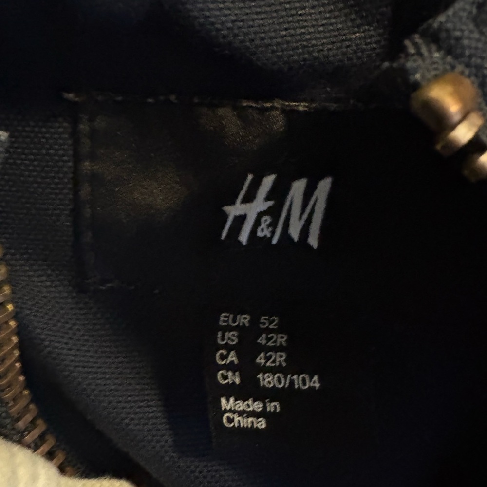 H&M Dark Blue Hooded Coat - Picture 2 of 5